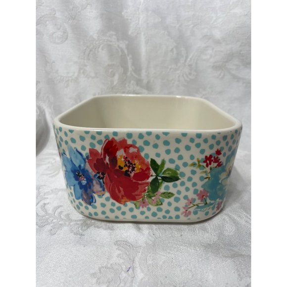 Pioneer Woman 2 Qt Casserole Romance Blooms w cover - Picture 2 of 6